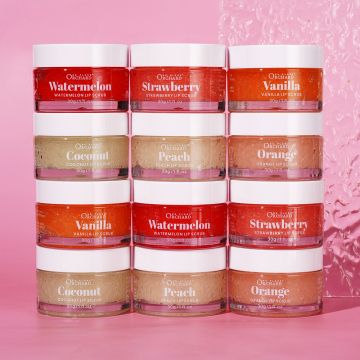 OEM Private Label Natural Moisturizing Brightening Sugar Lip Scrub - Watermelon Strawberry