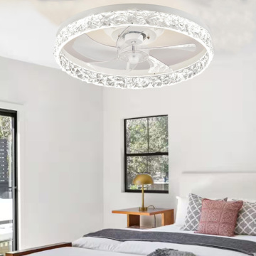Dimmable Low Profile Fandelier Bladeless Ceiling Fan with Light