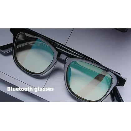 BLONGU Smart Glasses: Android & Apple Compatible Unisex Waterproof Smart Sunglasses with Wireless Headset TR90 Frame