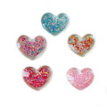 Kawaii Glitter Stars Heart Flatback Resin Cabochons Ornament Embellishments for Craft Scrapbooking Jewelry Making