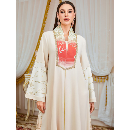 لباس ابای پانل ژاکارد دوزی شده