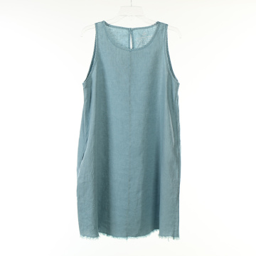 Garment Dye Line Dress with Bottom Brush