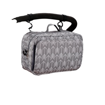 Universal Stroller Caddy Storage Bag - Free Sample Diaper Bag & Baby Stroller Organizer