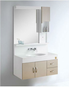 YC-0022B High quality sanitary ware PVC vanity cabinet with basin