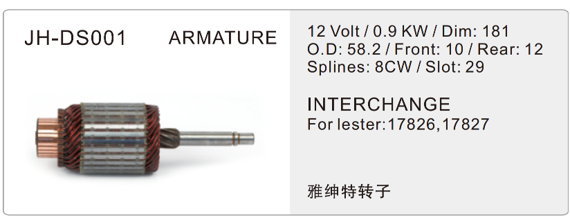 JH-DS001-starter-parts-X