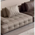 Leather comfortable living room sofa