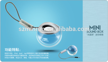 Many colors for choosing Mini Crystal Ball Bluetooth speaker