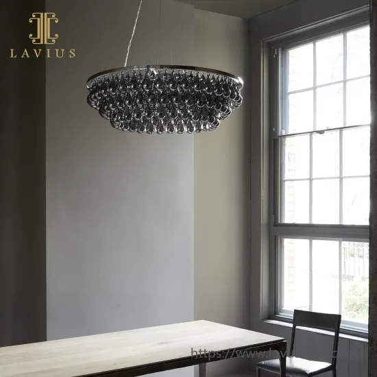 Clear glass ball concise design style chandelier for dinning room or living room