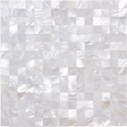 Kitchen / Bathroom Wall Decoration White Tile Pearl Shell Mosaic