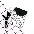 Card Holder Wallet Cute geometric monogram PU card holder Supplier