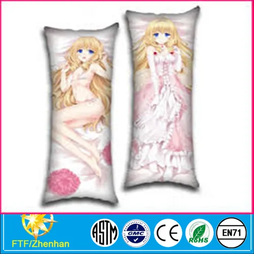 custom life-size long cute cartoon white inflatable pillow