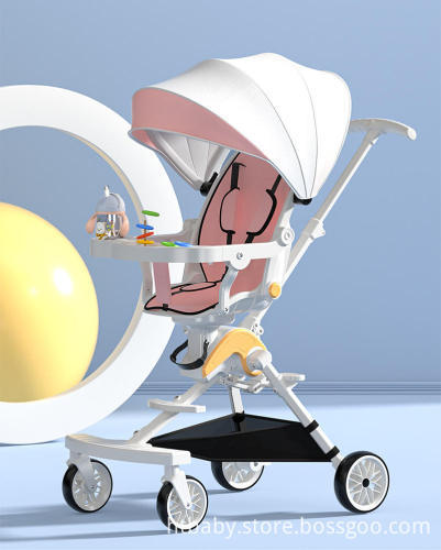 Customized Aluminum Alloy Comfortable Folding 3-in-1 Baby Stroller