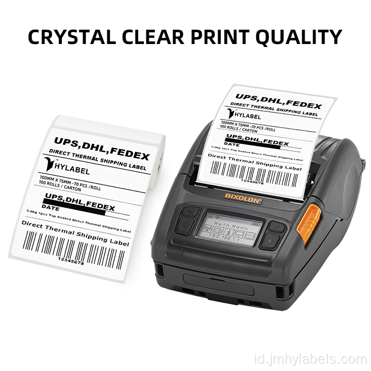 Stiker label printer portabel