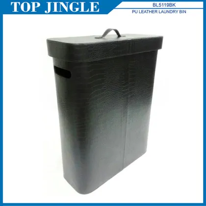 Attractive Foldable Leather Laundry Bin