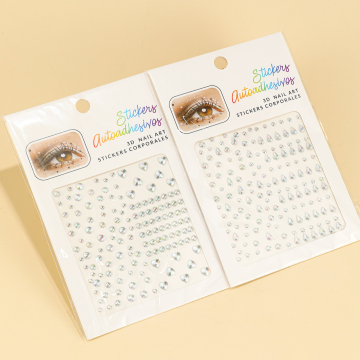 Acrylic AB Crystal Strass Self-Adhesive Eyeshadow and Rhinestone Stickers for Masquerade Party