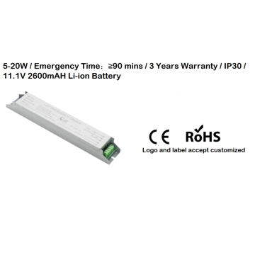 Alimentazione di emergenza con batteria agli ioni di litio da 5-20 W