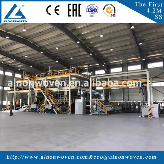 High output 1.6m SS PP spun bond nonwoven fabric making machine with great price