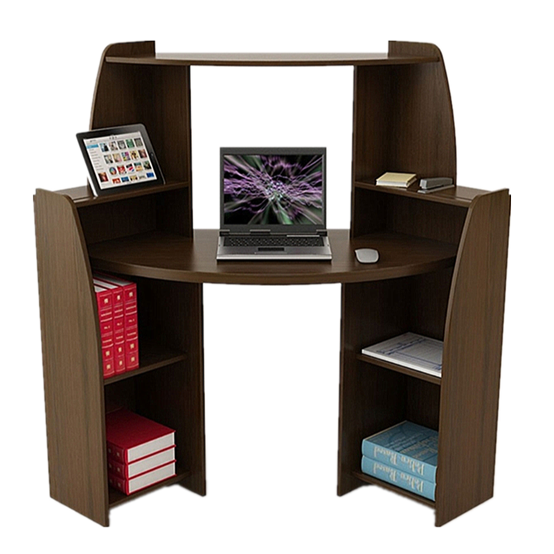 Wood Tower Desk with Storage Cabinet