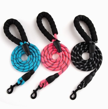 Hot Selling Nylon Rope Pet Dog Leash with Comfortable Handle and Durable Reflective Design