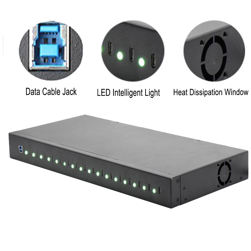 Multiple details -USB3.0 Service cabinet hub