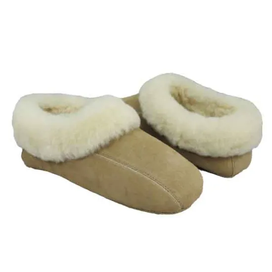 women's sheepskin fur bedroom indoor leather slipper boots