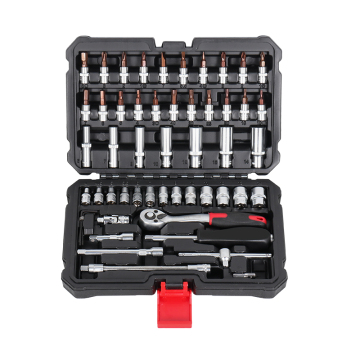 53-piece 1/4 "Ratchet Socket Wrench Tool Set untuk Perbaikan dan Pemeliharaan Otomatis