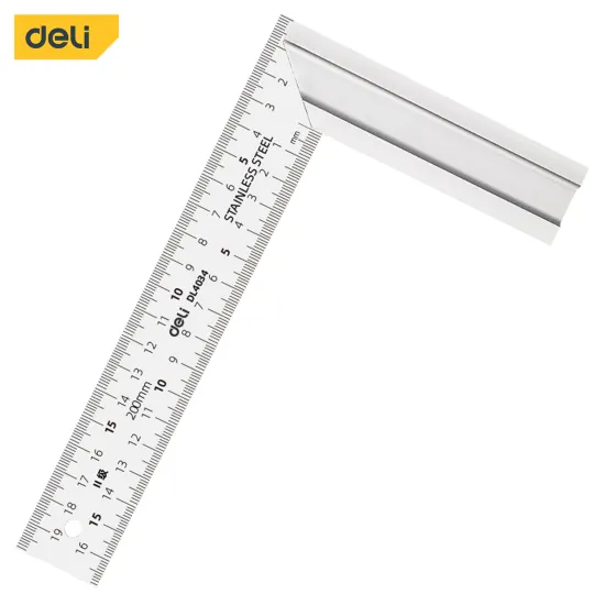 Deli Tools DL4034 L Type Right Angle Ruler Stainless Steel Combination Square Ruler