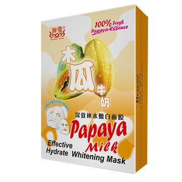 Papaya Milk Effective Hydrate Whitening Mask, Fruit Series