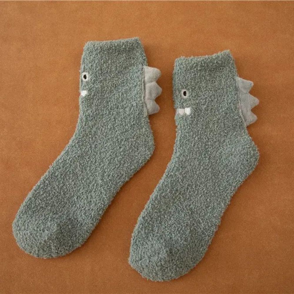 Coral Fuzzy Socks