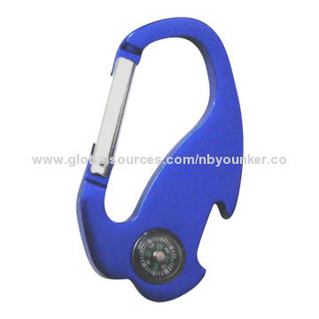 Carabiner Compasses, Made of Aluminum