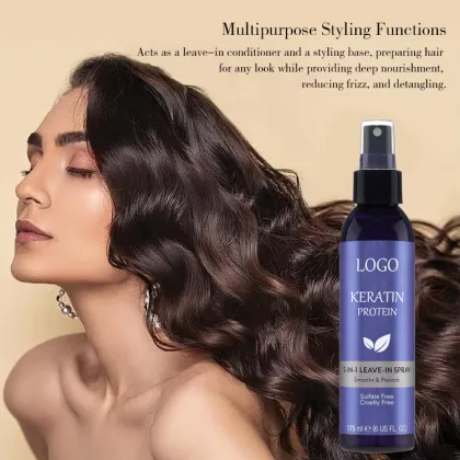 Customized Logo Professional Protein Hair Treatment Moisturizing Leave-In Spray for Dry, Damaged Hair