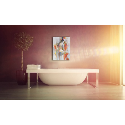 Girl Bathing Wall Art Shower Oil Painting