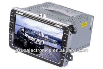touch screen 8.0 inch double din special car radio for VW sagitar 2007 with GPS BT TV steering wheel control