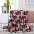 Soft Warm Christmas Fuzzy Raschel Fleece Thick Blanket