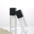 Liquid Foundation Press Pump Square Glass Lotion Bottles