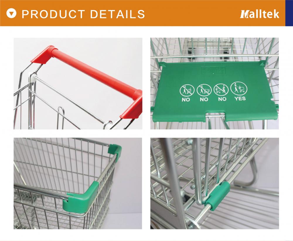 Supermarket Powder Coating American Shopping Cart