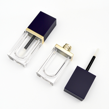 Transparent Lip Gloss Tube - Custom Logo Rubber Black Lipgloss Container