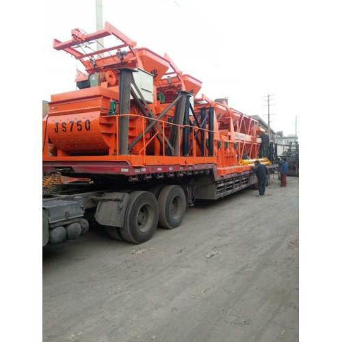 Twin Shaft Concrete Mixer JS750 Twin Double Shaft Mini Batch Concrete Mixer Manufactory