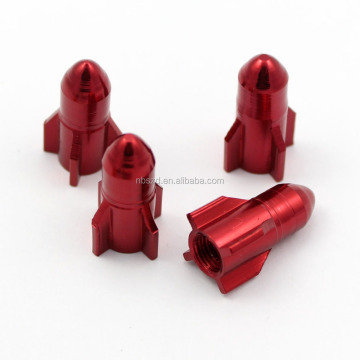 Bullet Rocket Style Tire Valve Stem Caps