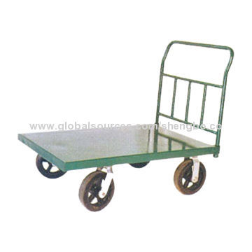 1,500kg heavy-duty platform hand truck with 10" caster, own weight 74.3kg