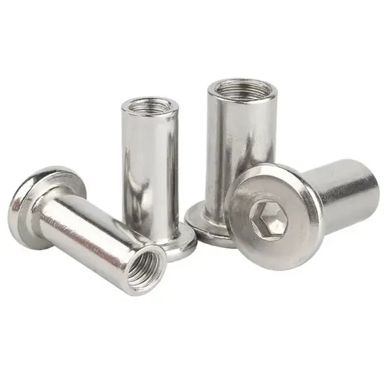 Custom M3 M4 M5 M6 Carbon and Stainless Steel Internal Thread Screws with Brass Sleeve Nuts for Diverse Applications