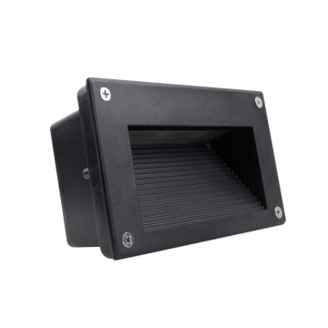 Ματ μαύρο ορθογώνιο υπαίθριο φως IP65 Lamp Wall για σκάλες