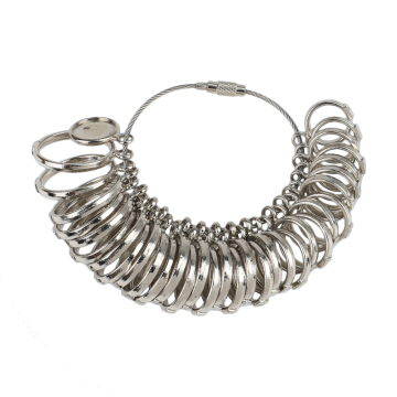 Stainless Steel Jewelry Finger Measuring Tool Kit 0-13 US Size Metal Ring Sizer