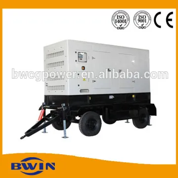 diesel mobile four wheel trailer generator