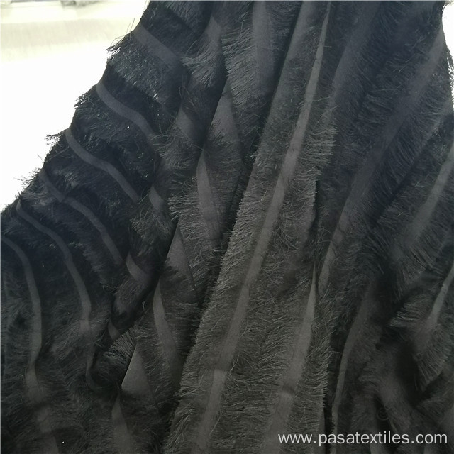 woven jacquard fringe clothing fabric