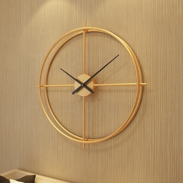 Modern Gold Nordic Metal Wall Clock for Living Room