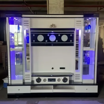 2024 Contemporary Trade Show Marble Floor Set: Table, Cabinet, Wandmeubel, Universal Furniture TV Stand