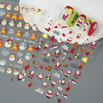 2024 Festive 3D Christmas Nail Art Stickers
