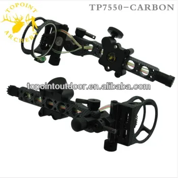 Topoint Archery,5 Pin Bow sights,TP7550-CARBON,Micro adjust,detachable bracket,carbon version