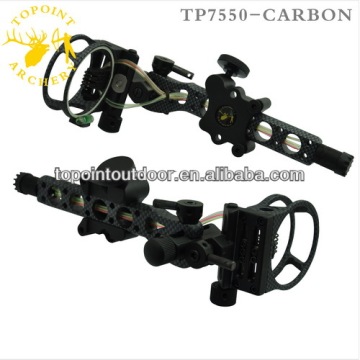 Tiro con arco topoint, mirini a 5 pin, TP7550-carbon, micro regolare, staffa staccabile, versione in carbonio
